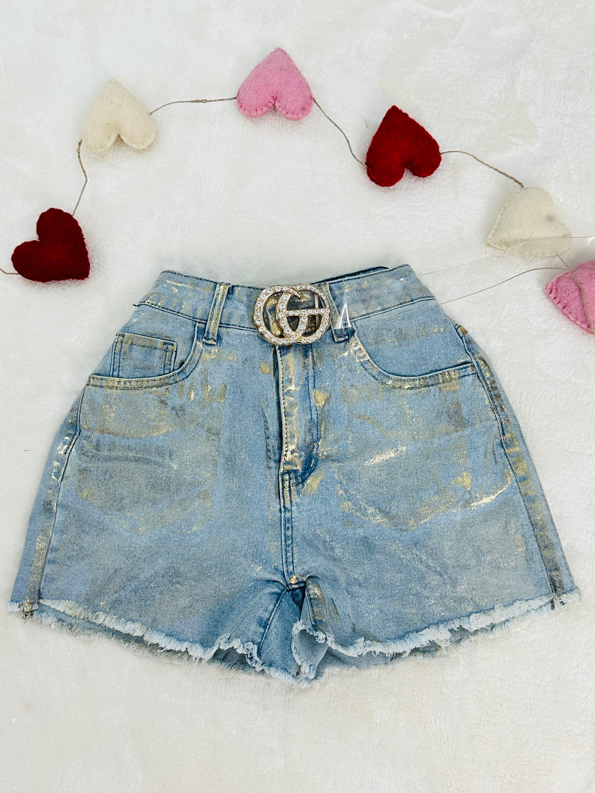 Gold Foil Short Jean