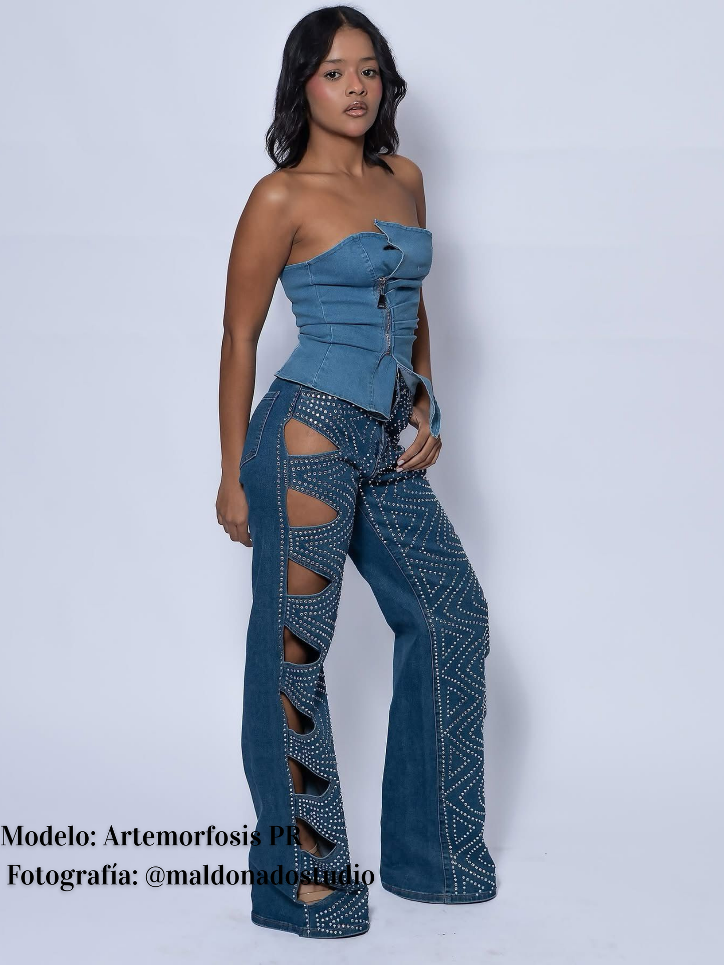 Cuts & Rhinestones Jean