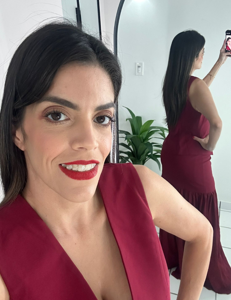 Burgundy Vest & Skirt Set