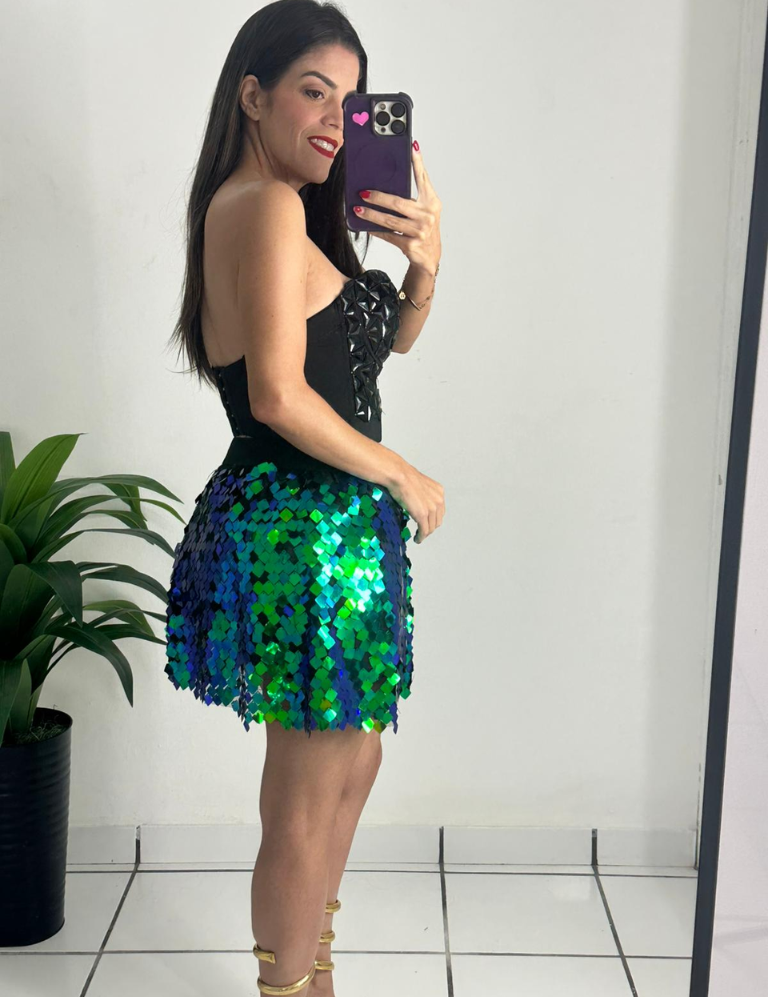 Green/Blue Shimmering Skirt