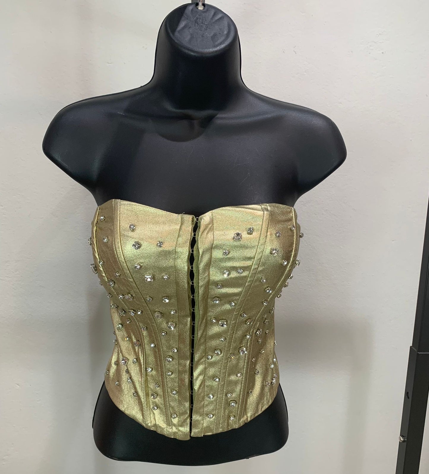 Gold Rhinestone Bustier