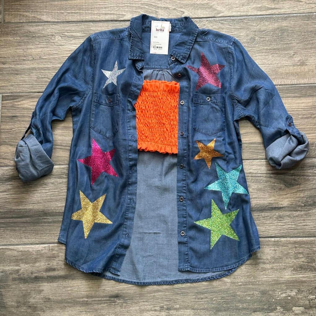 Denim Stars Top