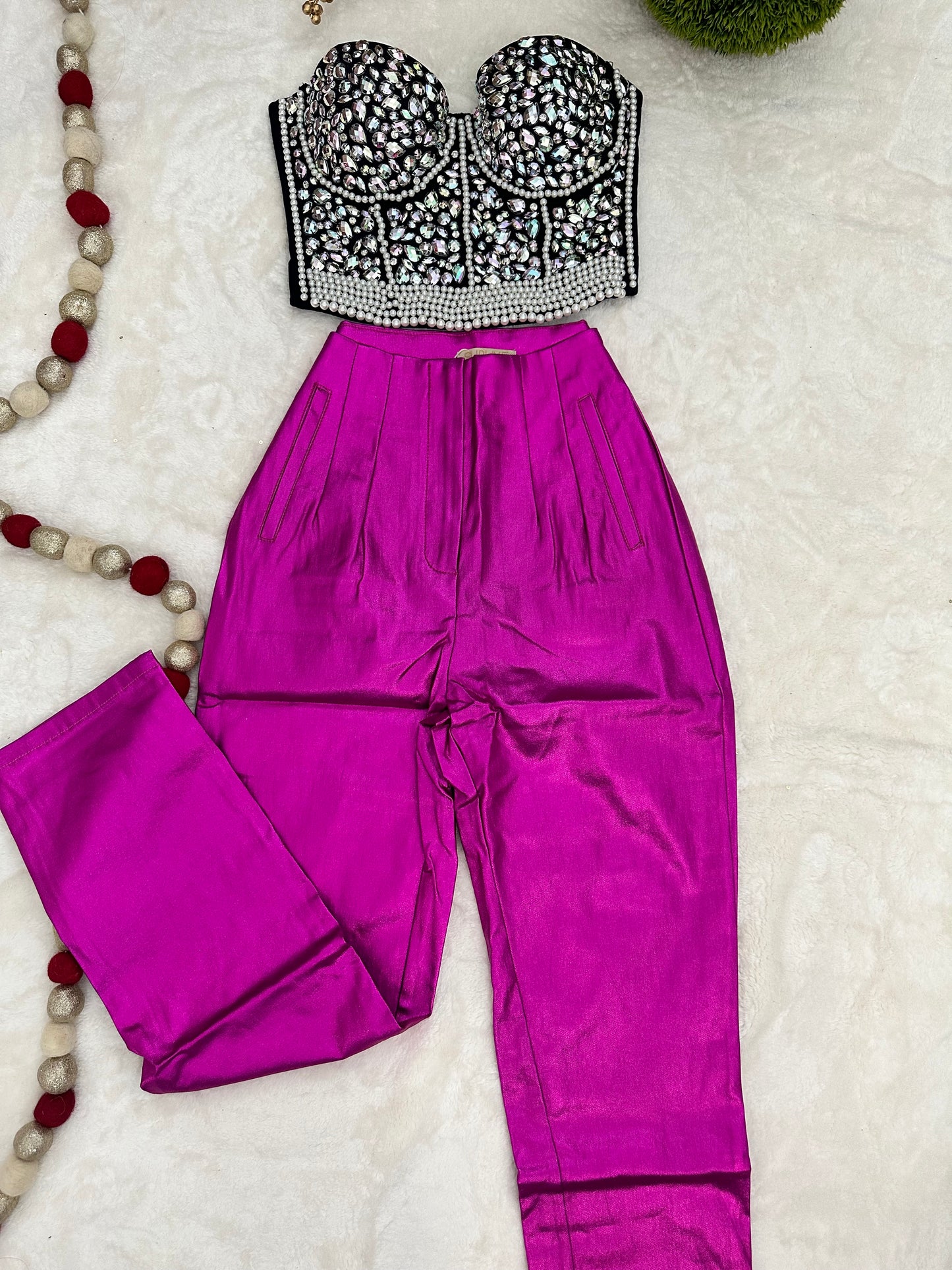 Zara Style Pink high waisted Pant