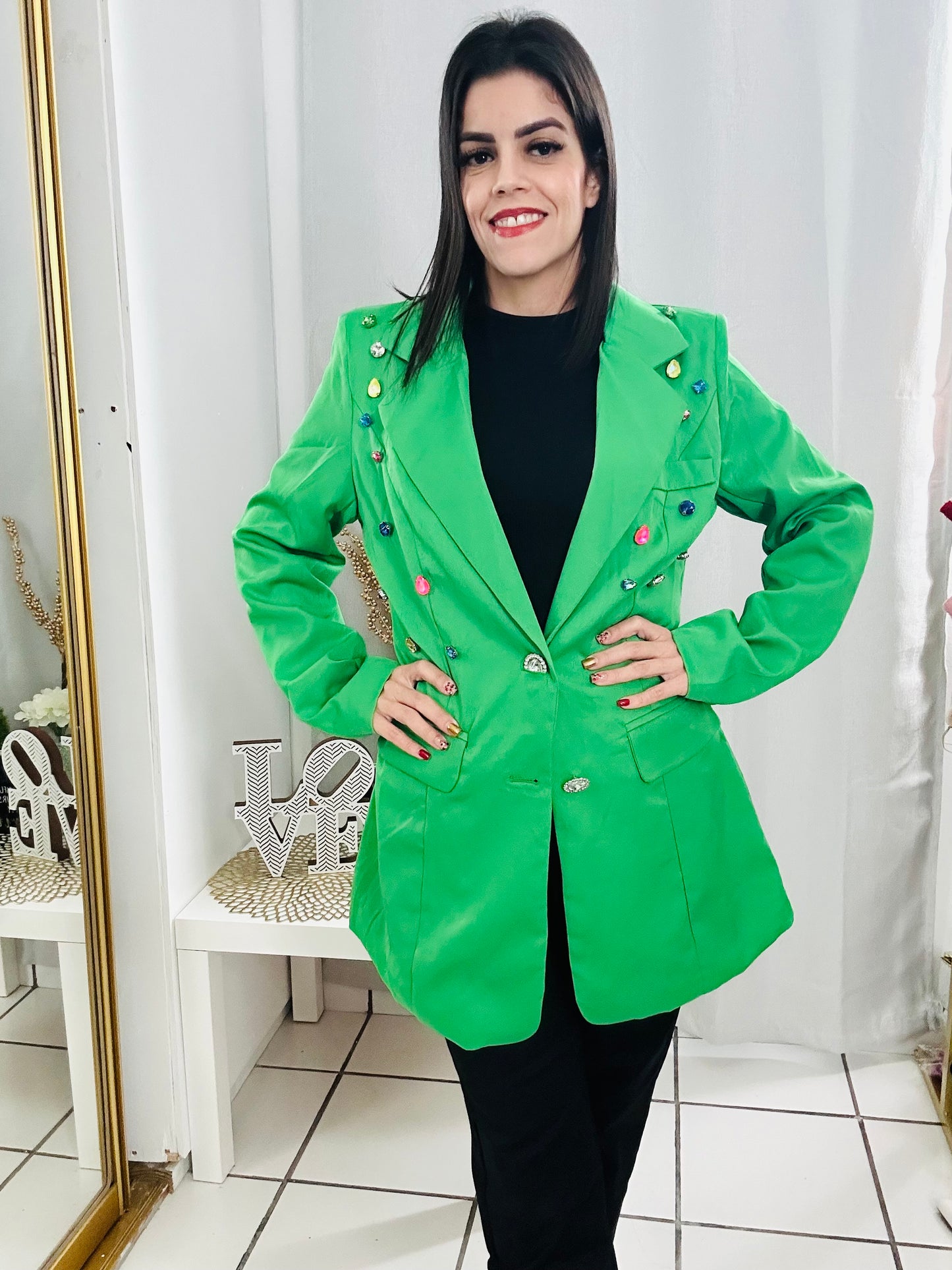 Love Gems Green Blazer