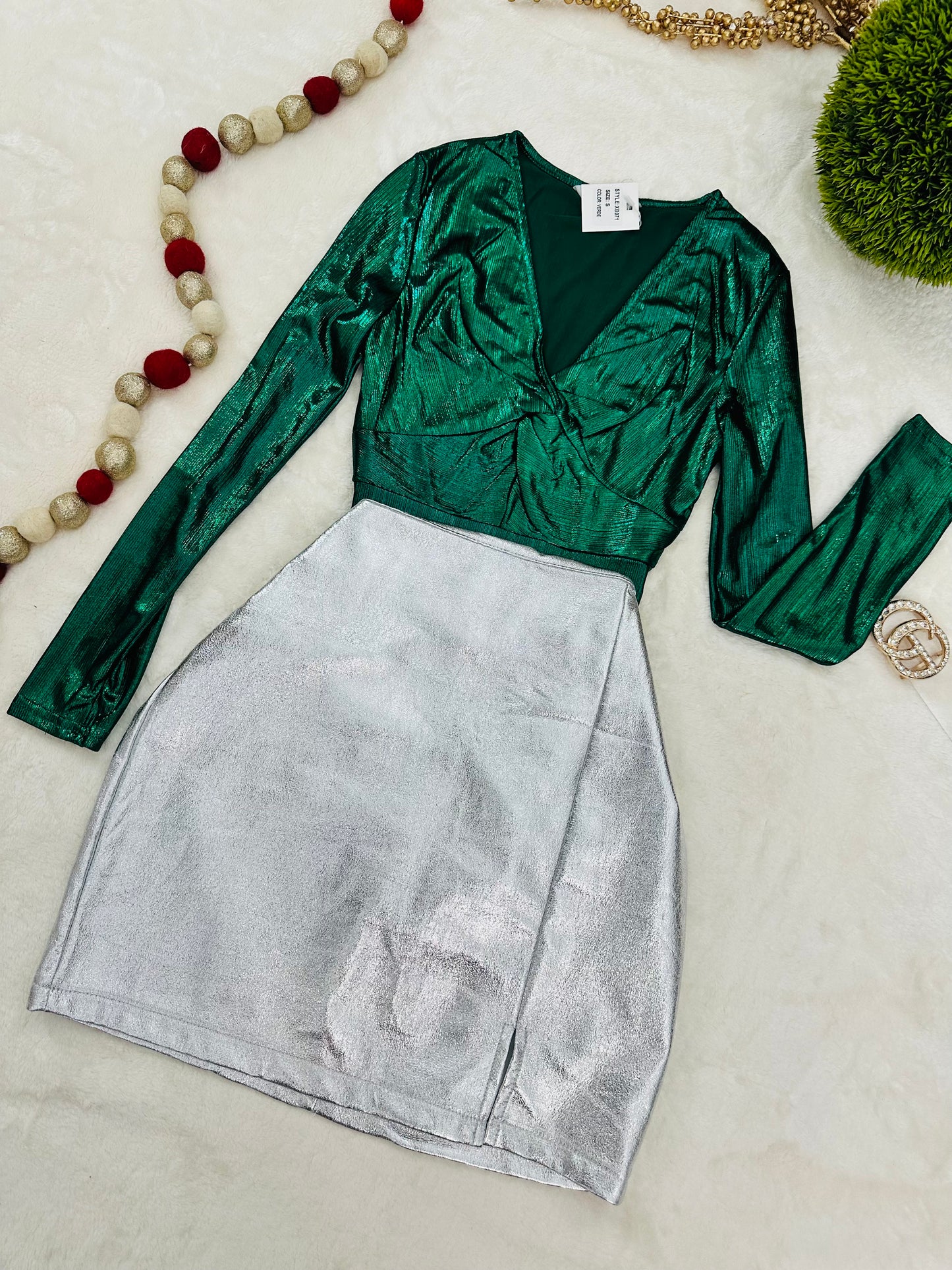 Metallic Green Bodysuit