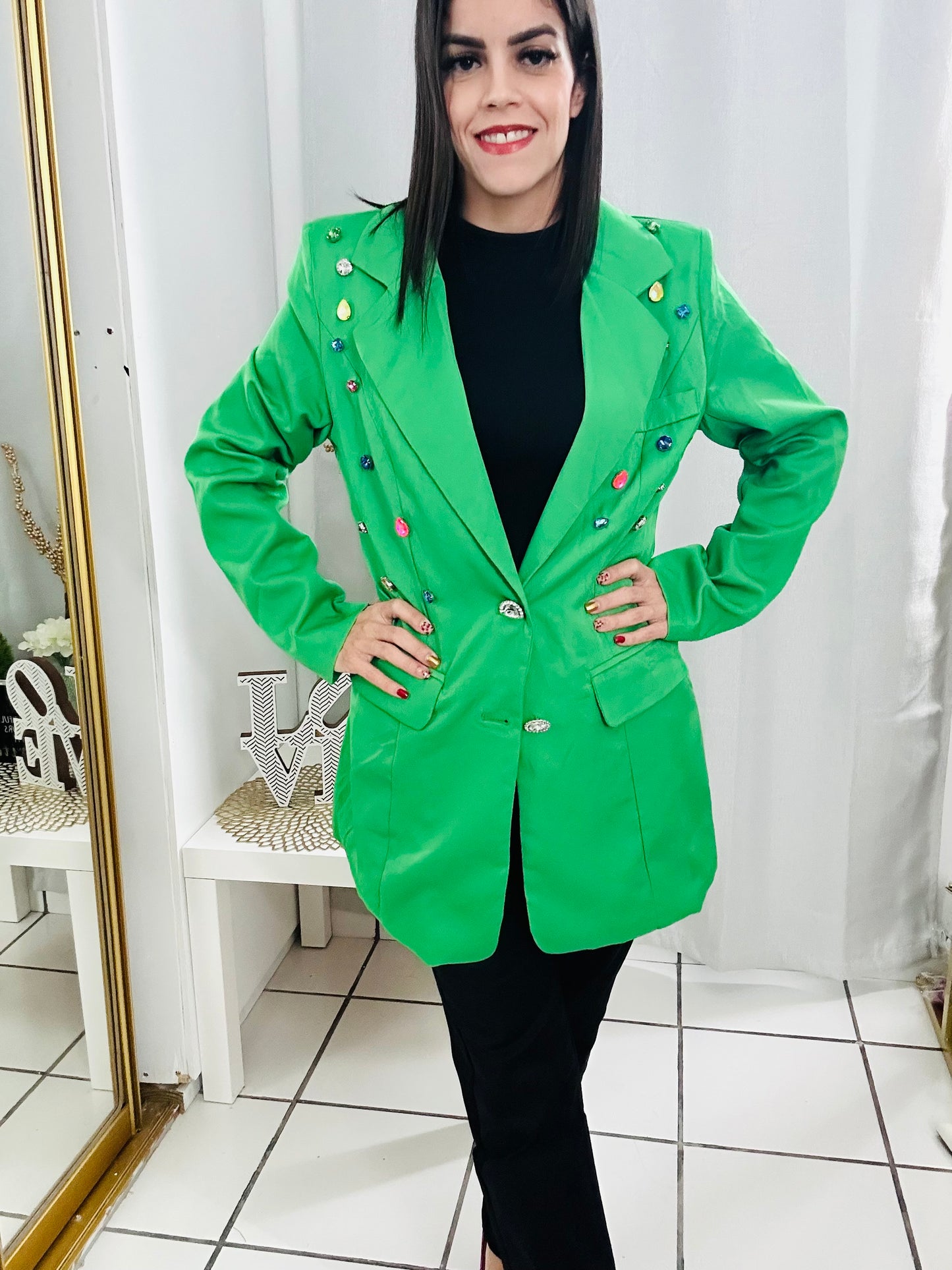 Love Gems Green Blazer