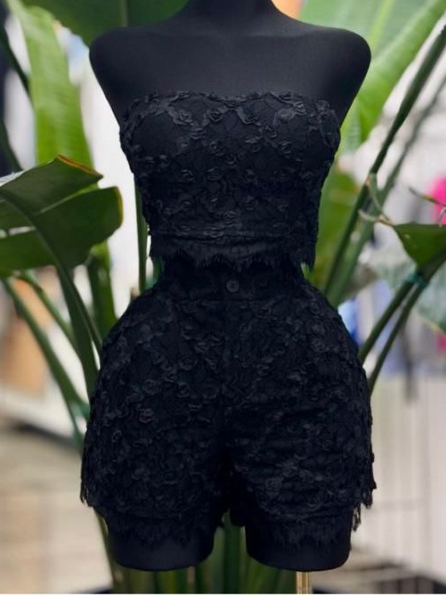 Flower Lace Black Set