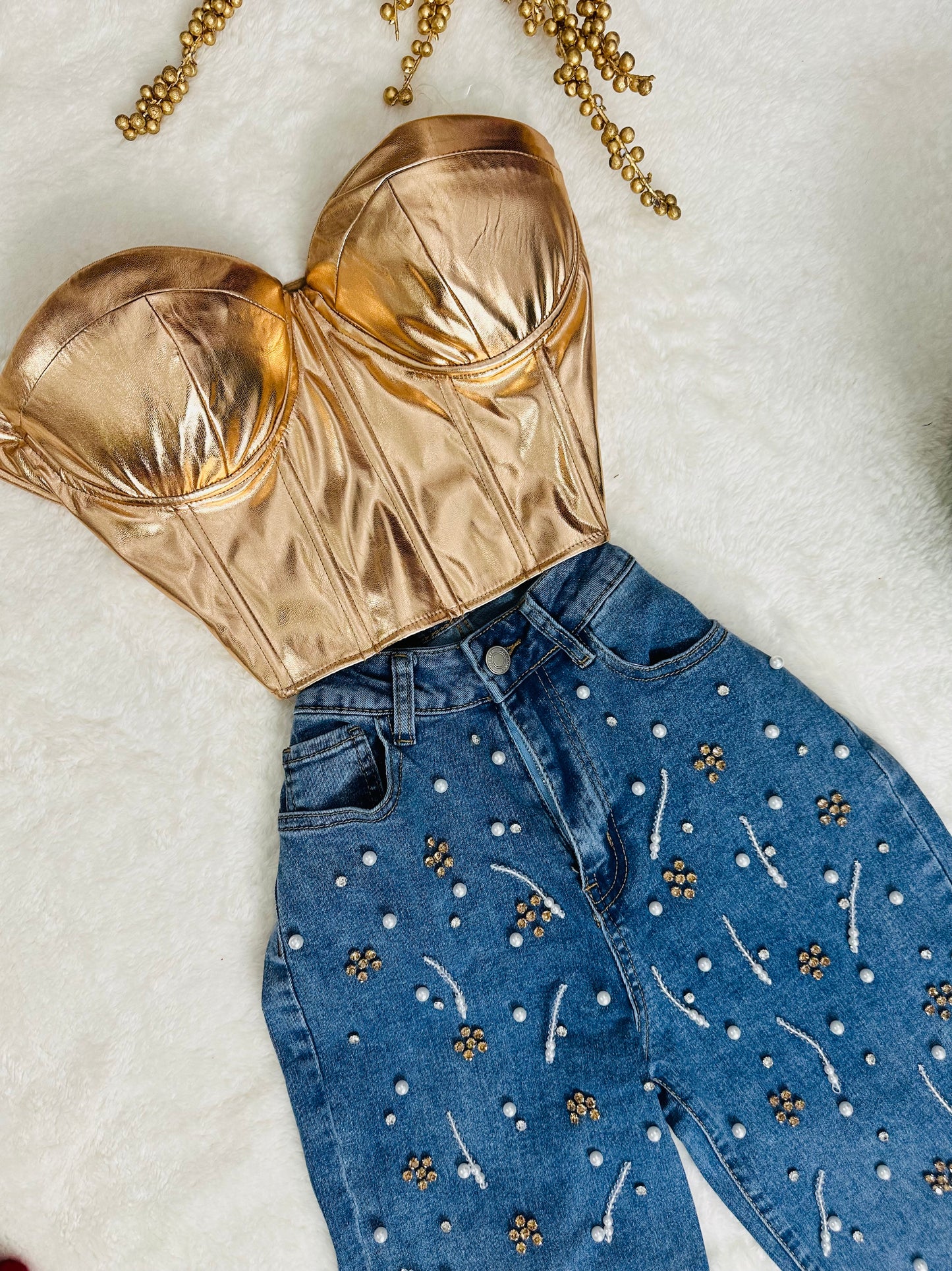 Flowers & Pearls Jean
