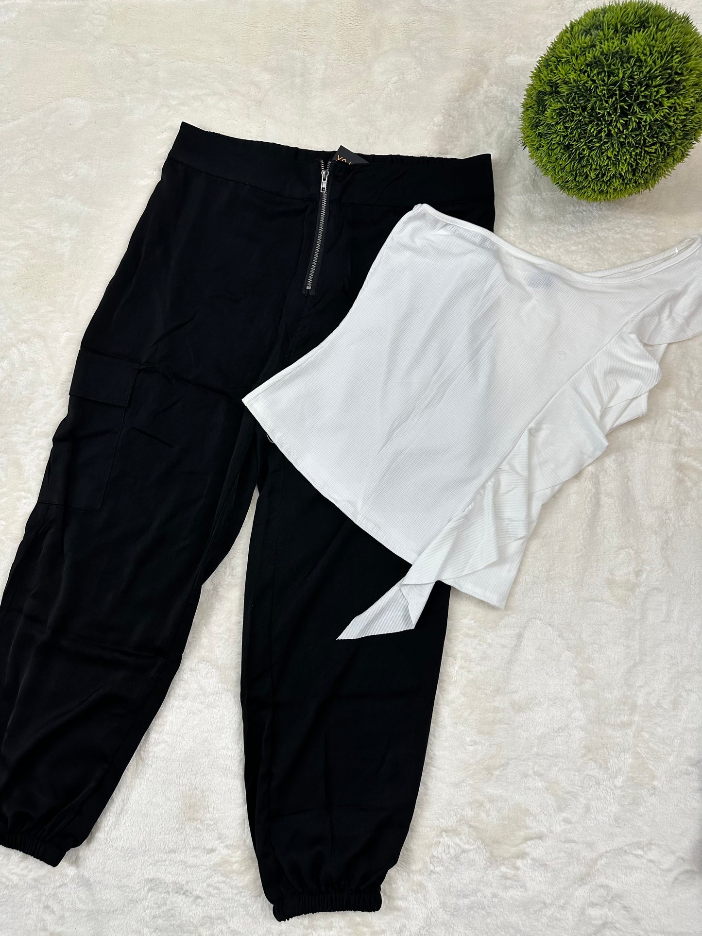 Black Cargo Pant PLUS