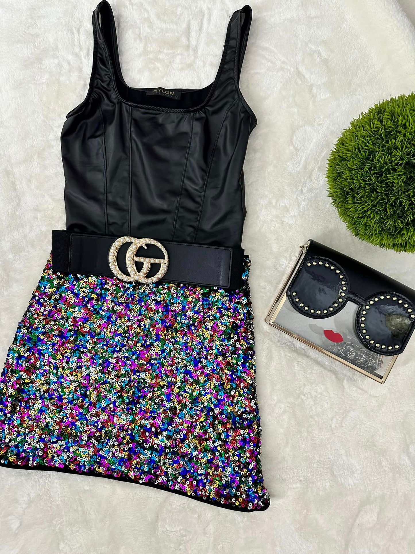 Faux leather Top