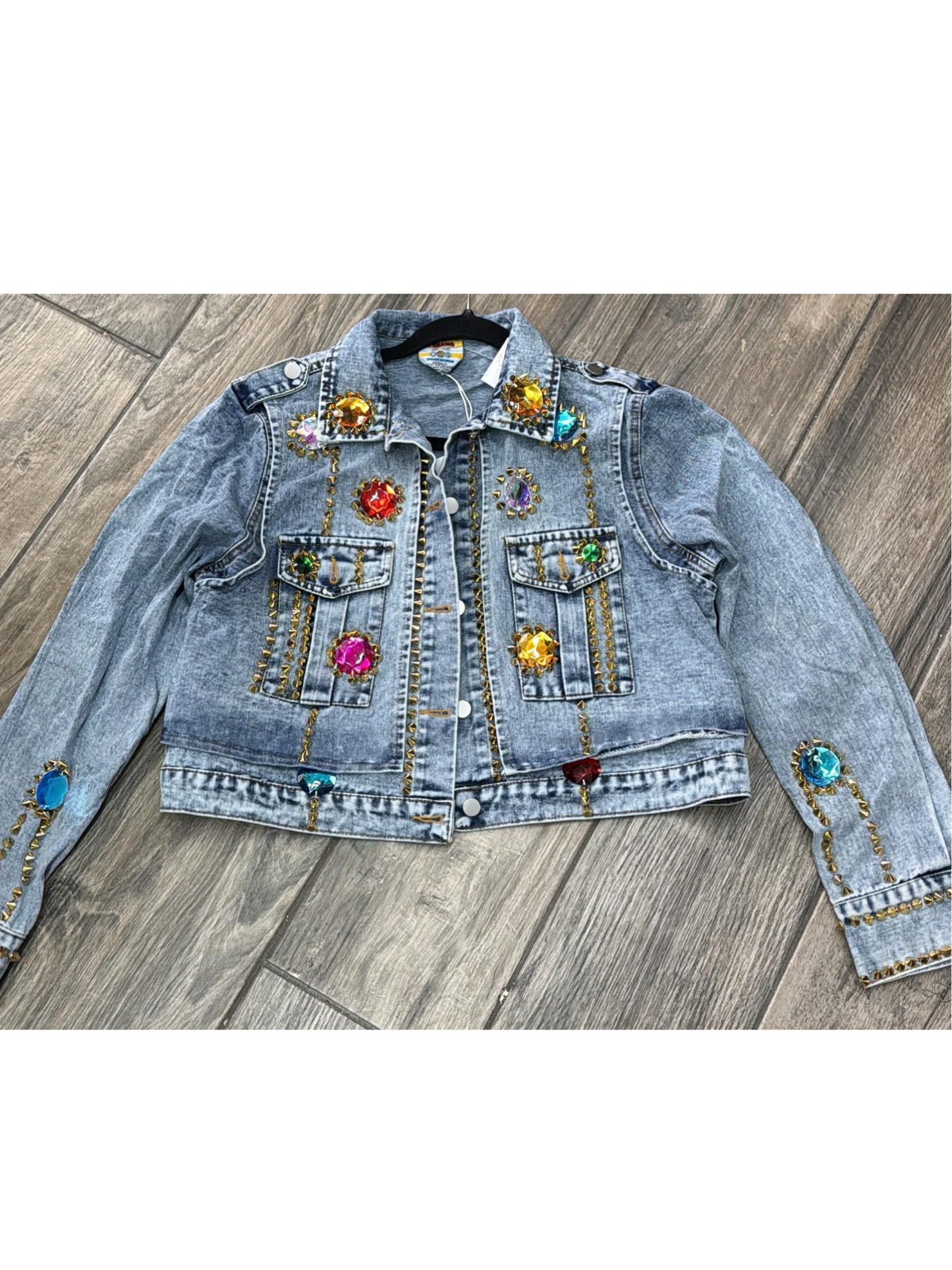 Gems Embellished Denim Jacket