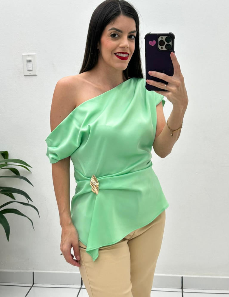 Mint Asymmetrical Top