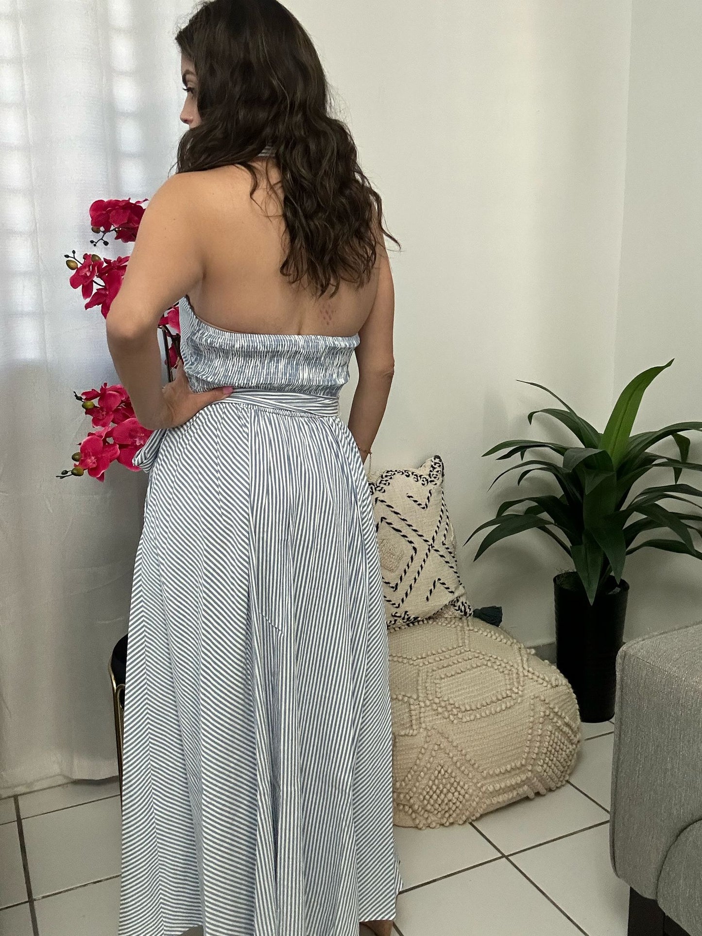 Button Down Blue Dress