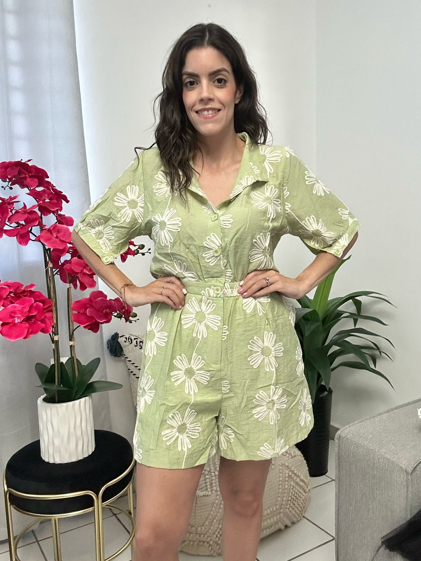 Soft Green Romper