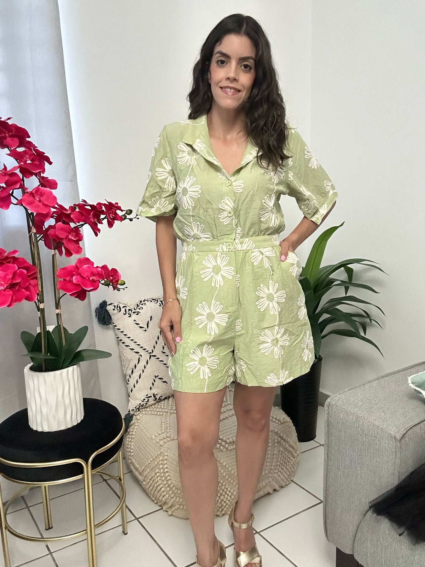 Soft Green Romper