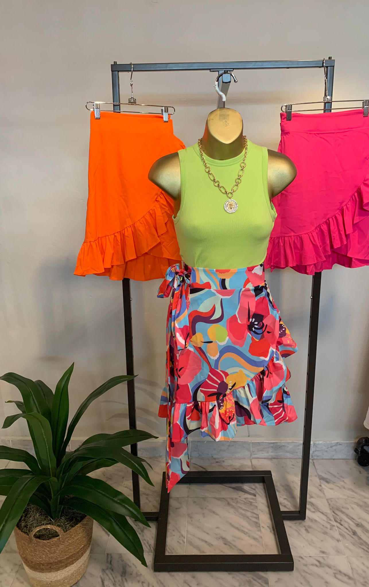 Wrap around short skirt