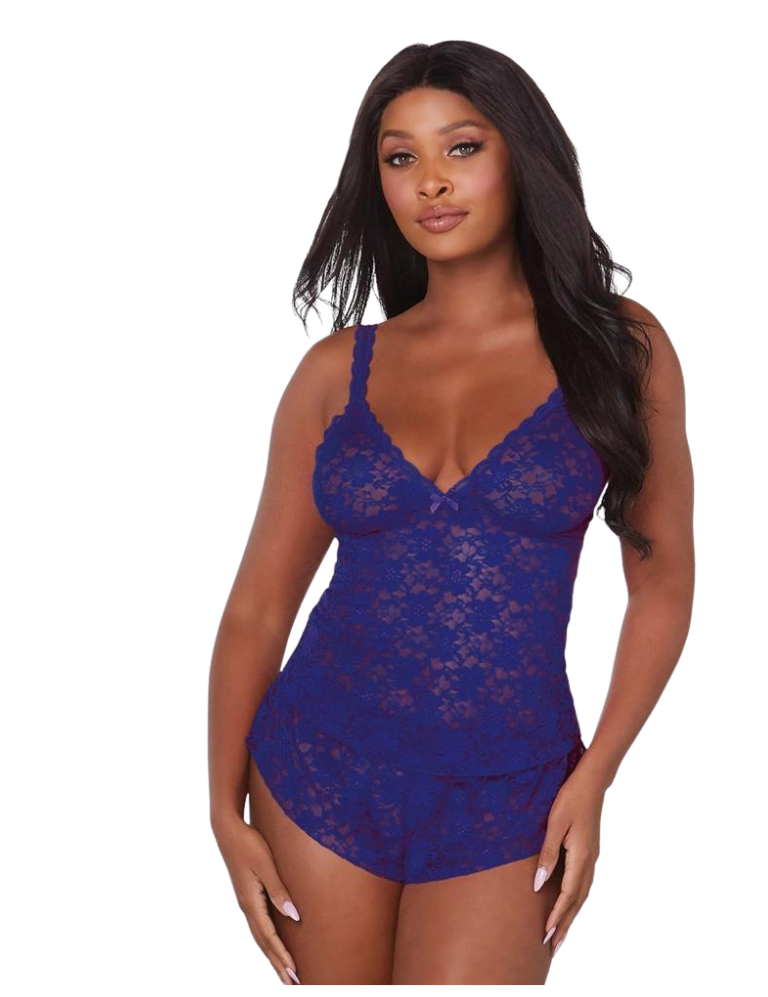 Lacy Sapphire Cami & Shorts