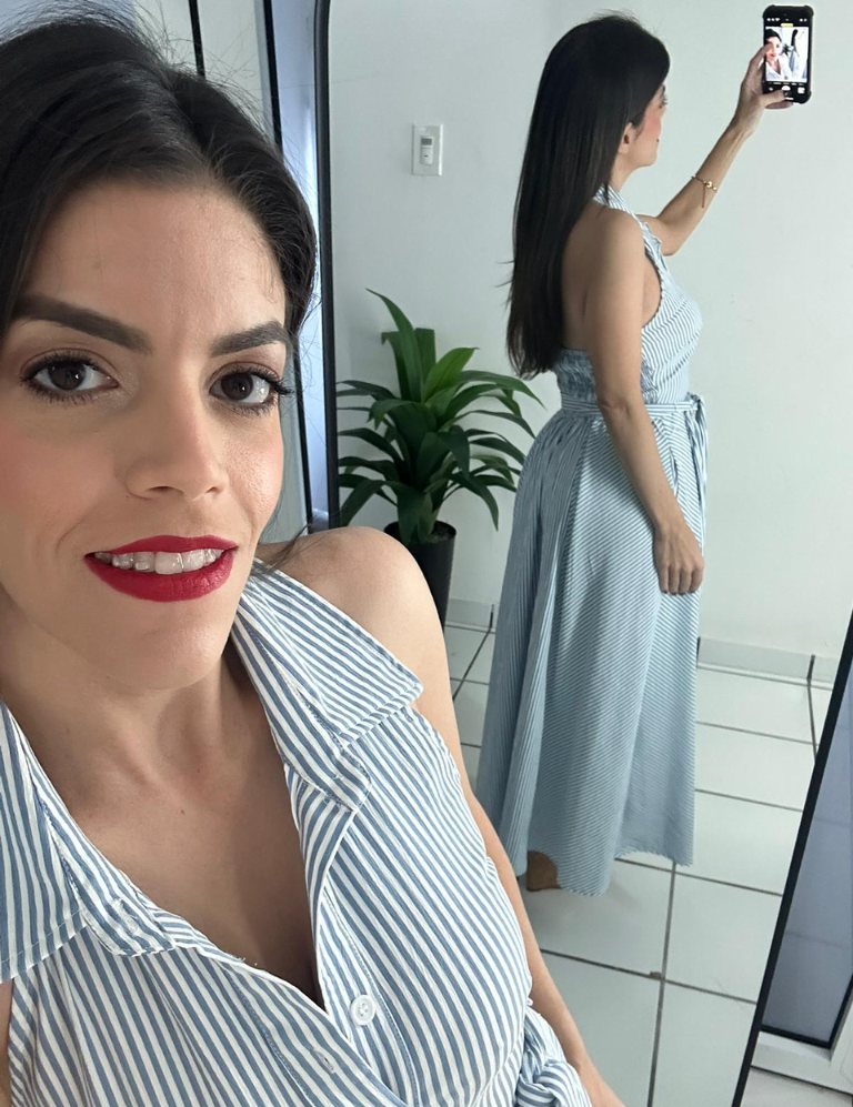 Button Down Blue Dress