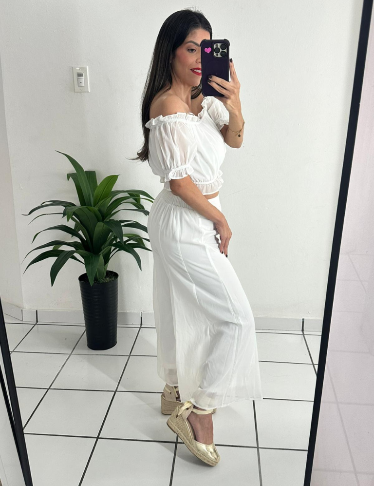 Off Shoulder Pant Set