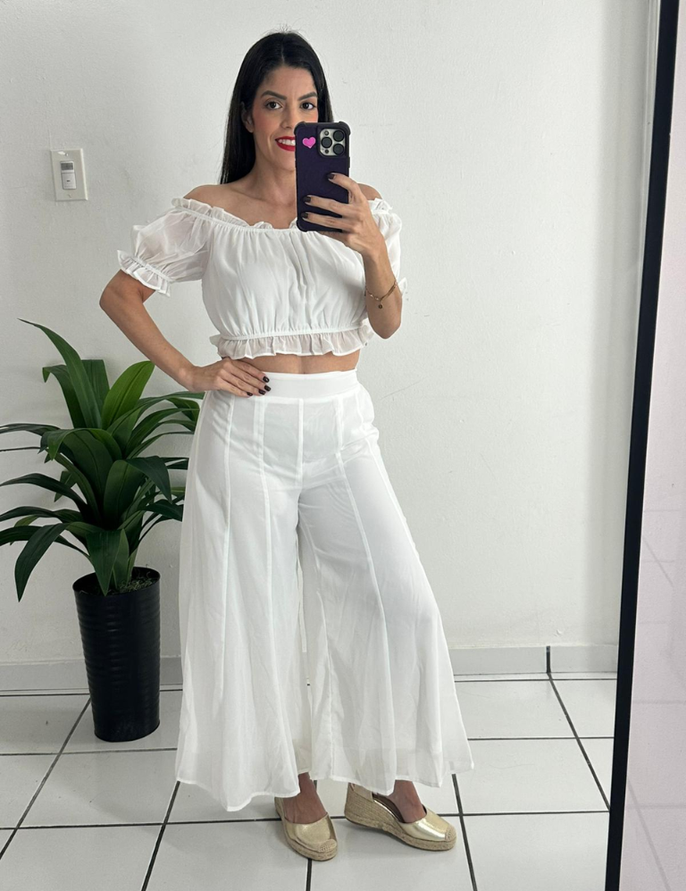 Off Shoulder Pant Set