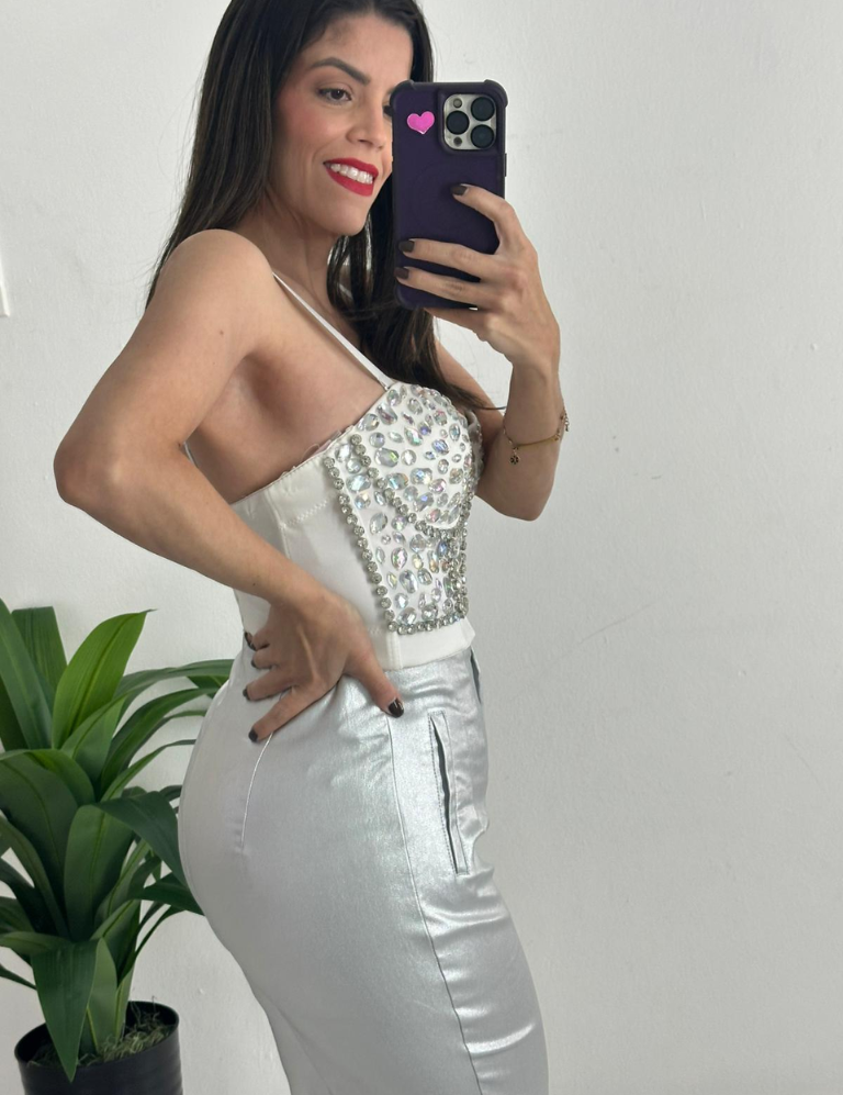 Zara Style Silver high waisted pants