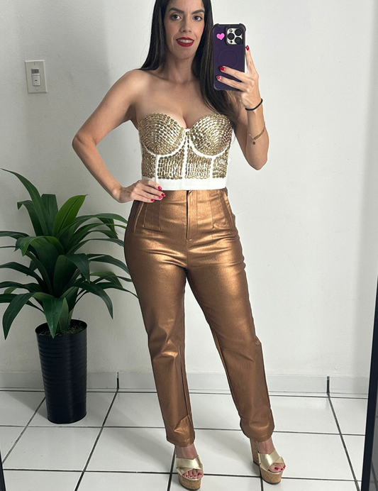 Zara Style brown high waisted Pant