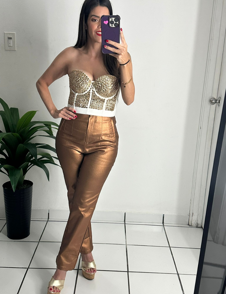 Zara Style brown high waisted Pant