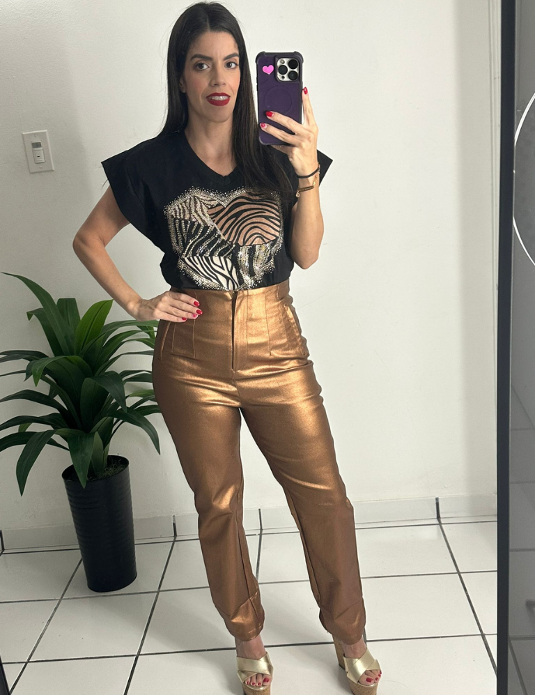 Zara Style brown high waisted Pant