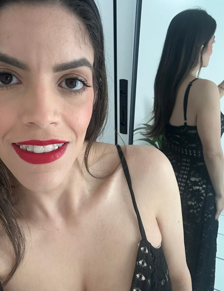 Delicate Nude & Black Dress