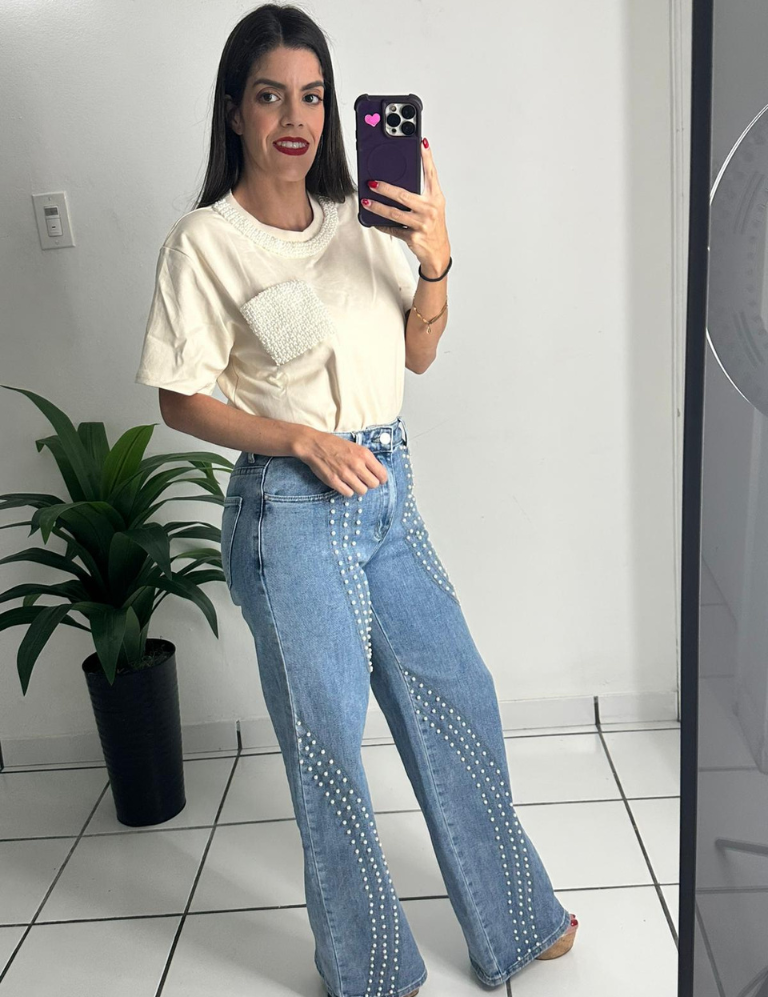 Line of Pearls Denim Jean