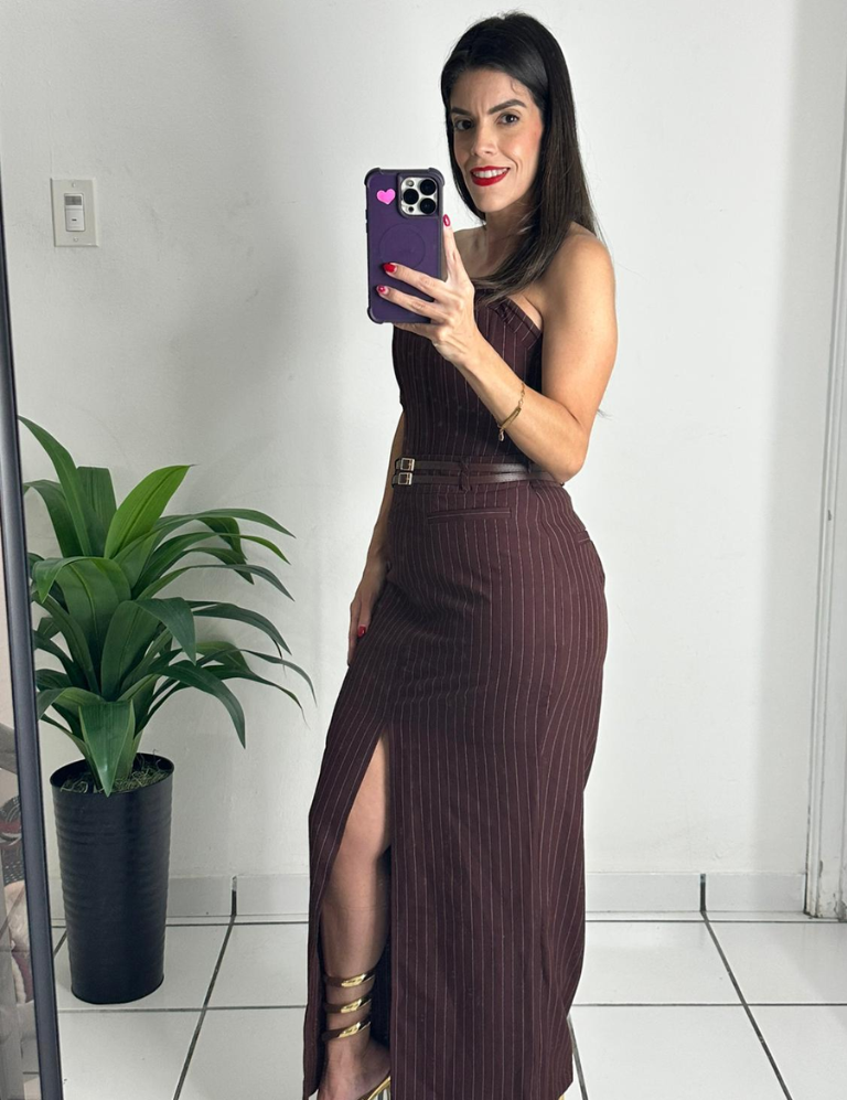 Elegant corset & skirt set - burgundy