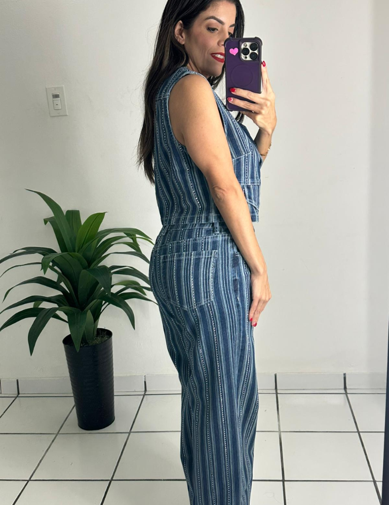 Vest & Jean w/ rhinestones Set
