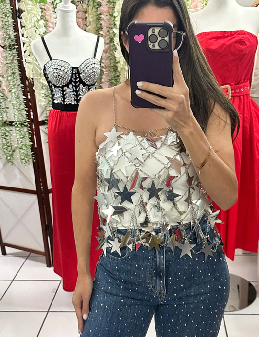 Mesh Stars Top