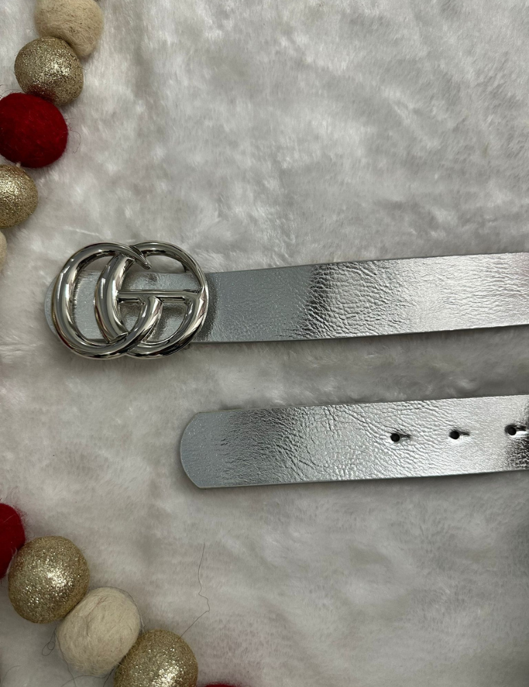 CG Gold Bukle Silver Belt