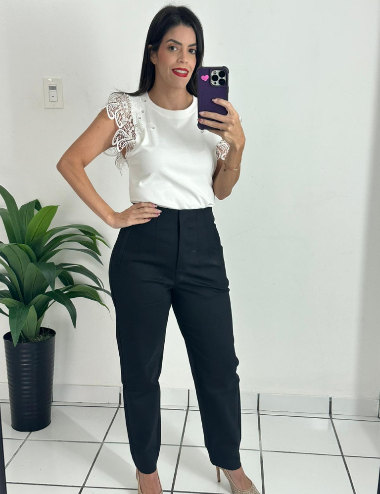 Zara Style Highwaist Black Pant
