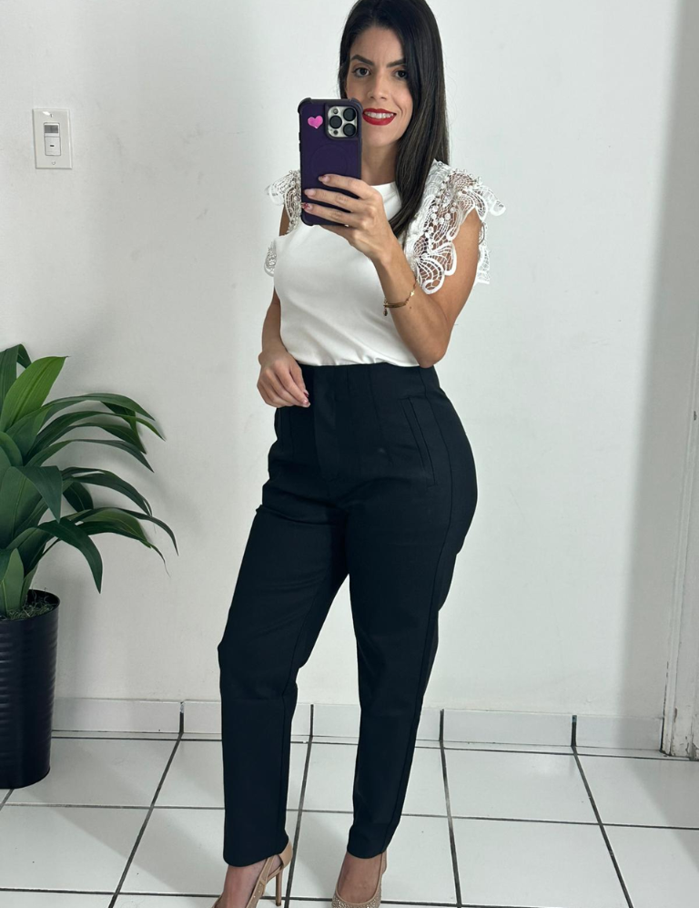Zara Style Highwaist Black Pant
