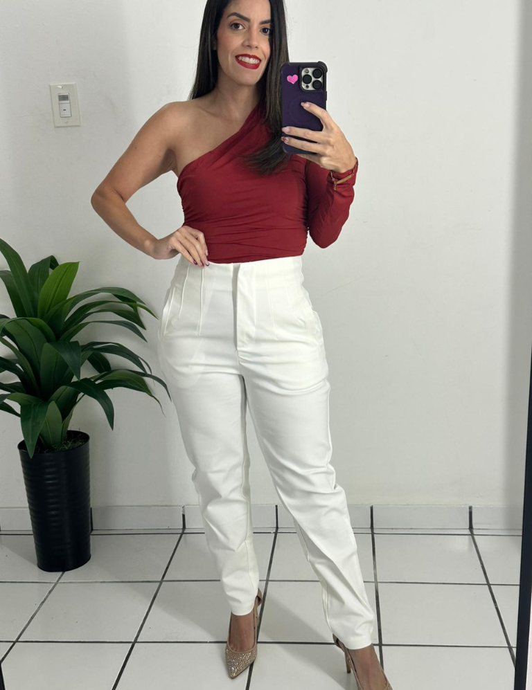 Zara Style Highwaist White Pant