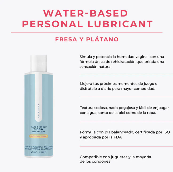Water-Based Personal Lubricant - Strawberry Banana (Just like me)