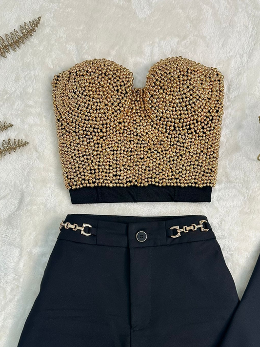 Beaded Push Up Bustier