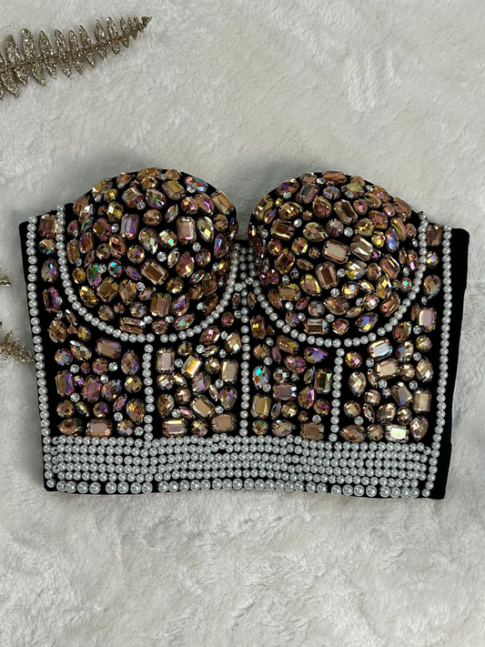 Rhinestone & Pearl Bustier