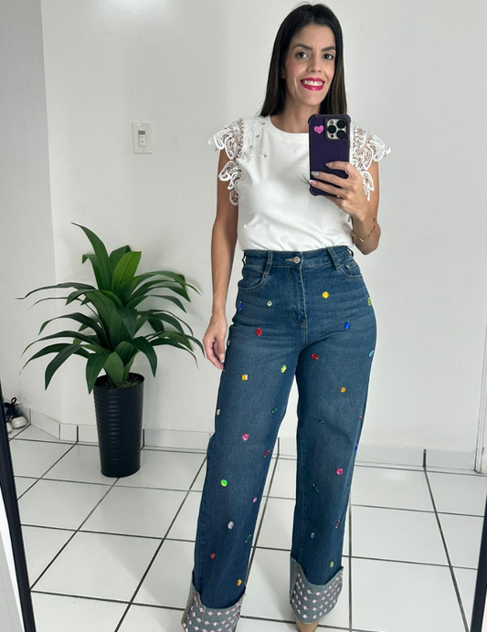 Multi gems jean