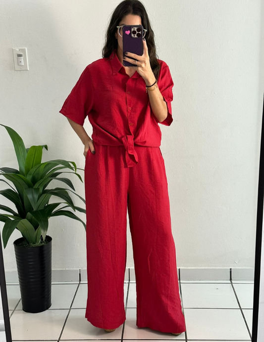 Casual top & pant set