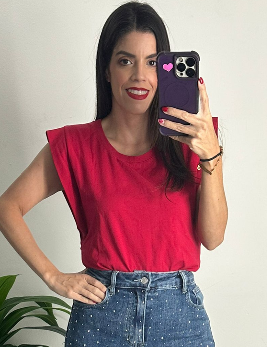 Double Inner Tank Top - Red