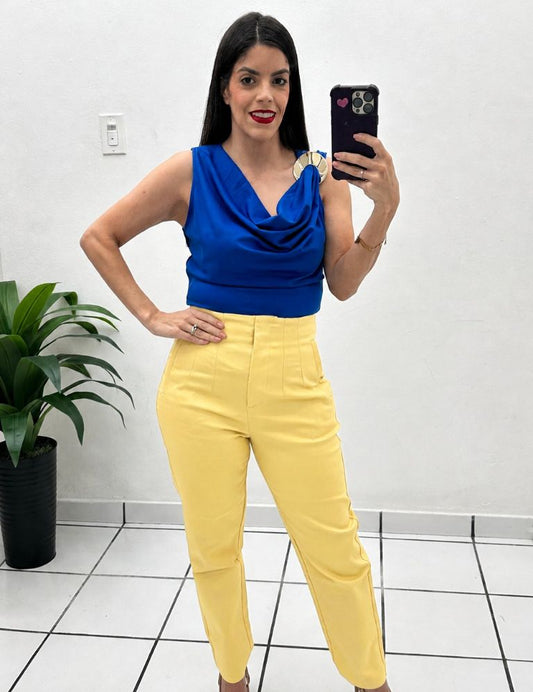 Zara Style High waist Pant yellow