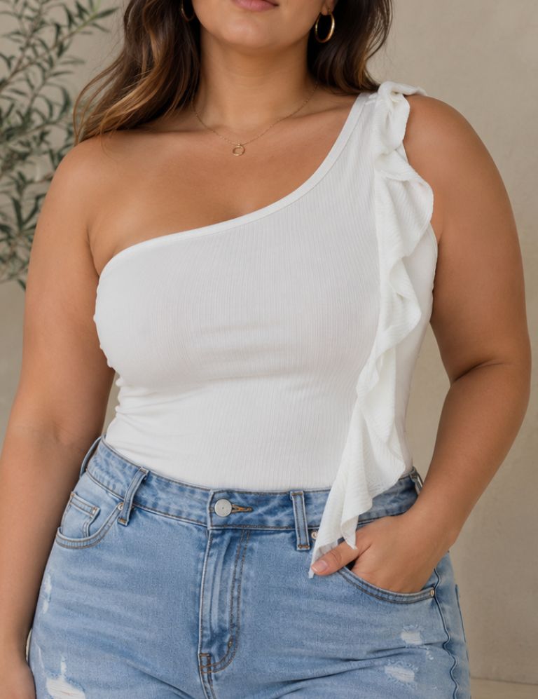One Shoulder Top Plus