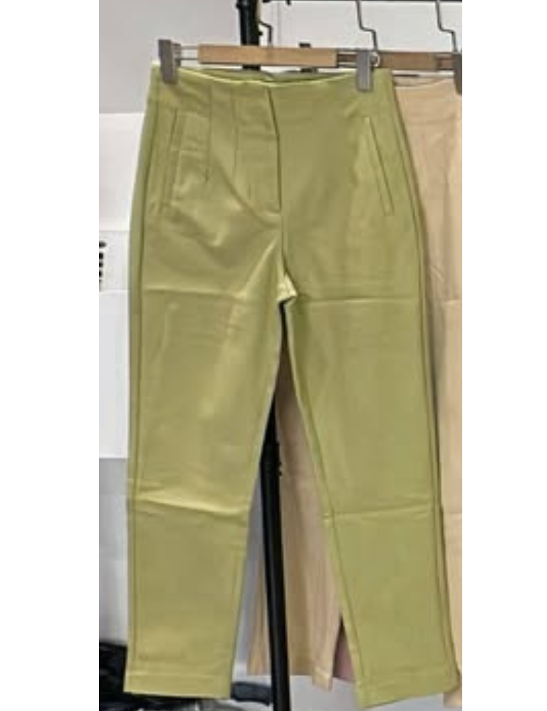 Zara Style High waist Pant lime