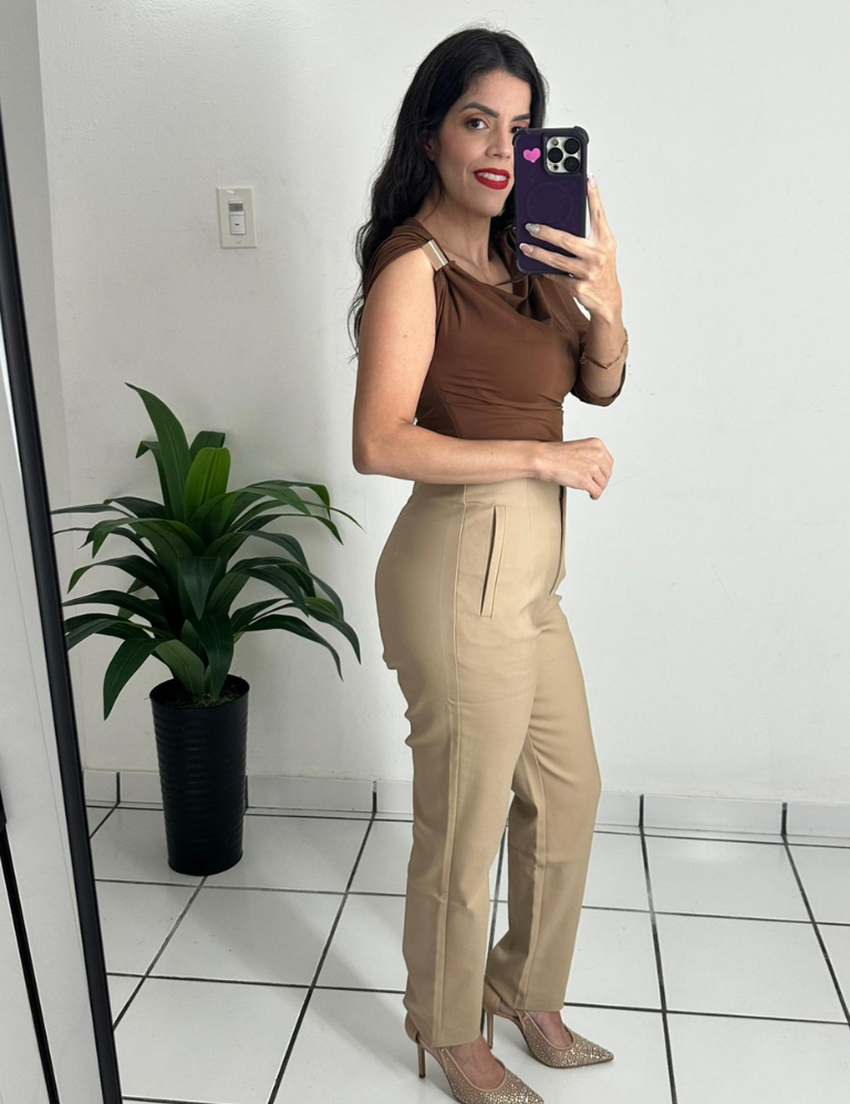 Zara Style High waist Pant Khaki