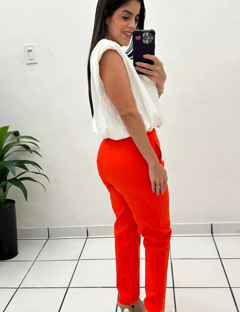 Zara Style High waist Pant orange