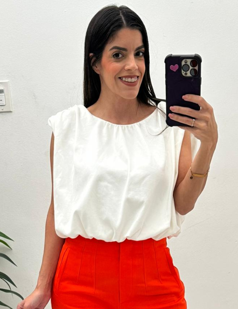 White top w/ gold detail