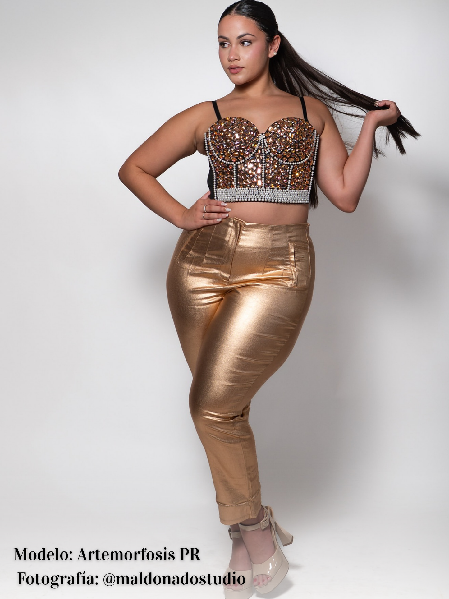 Zara Style Golden high waisted Pant